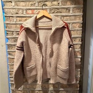 Vintage Zip Up Sweater